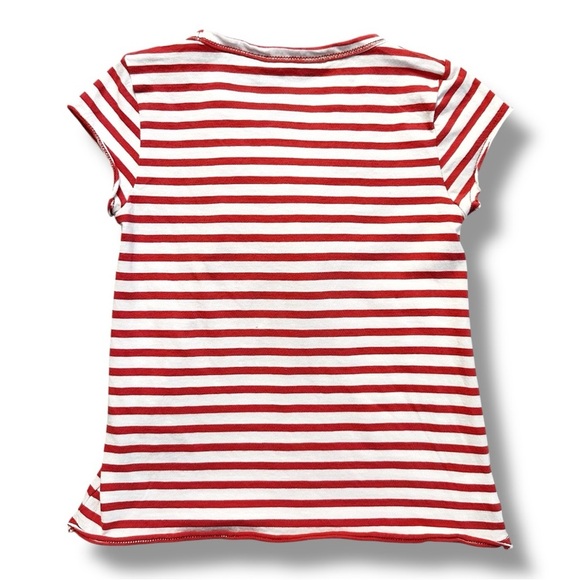 Ralph Lauren | Ruffle Front Striped T-Shirt (4/4T) ♥️ - Picture 4 of 5